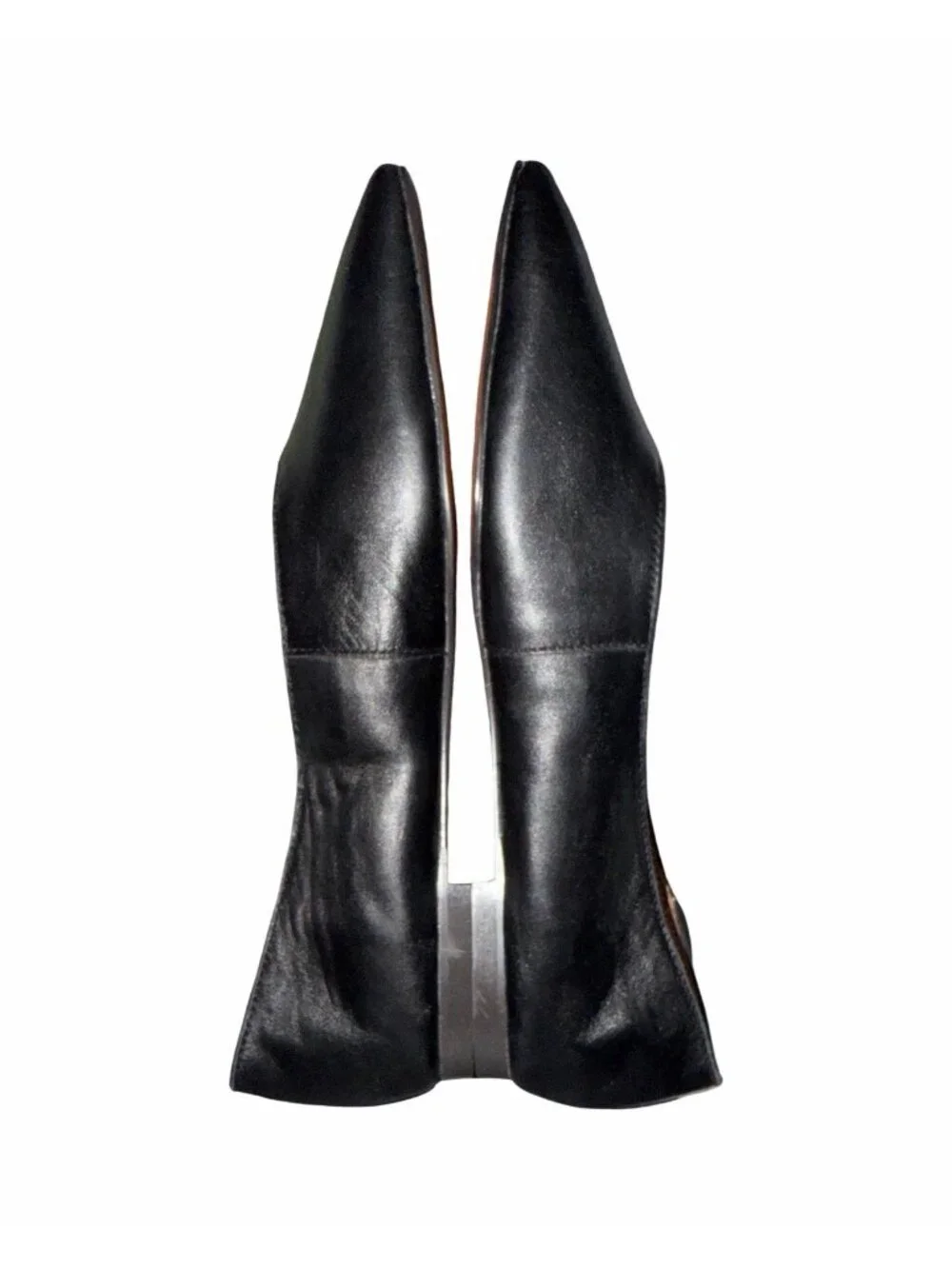 Madewell The Mylie Ballet Flat in True Black Leather Size 12 Minimalist Preppy